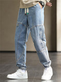 Stylish Male Large Size Hip Hop Straight Leg Jeans