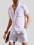 Men's Comfy Summer Linen Sets for Beaches