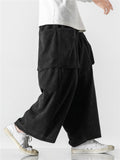 Cissot Casual Corduroy Straight Wide Leg Pants