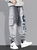 Men's Cool Printed Multi Pockets Cargo Jeans