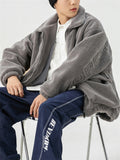 Cozy Autumn Winter Thicken Loose Lamb Fleece Coats For Men