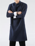 Men's Hanfu Long Cotton Linen Jacket