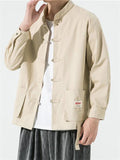 Mens Chinese Style Handsome Washed Jackets