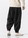 Men's Drawstring Ankle-Banded Warm Pants for Winter