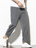 Casual Comfy Striped Linen Pants for Men