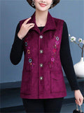 Corduroy Middle-aged Mother Vest Women's Jackets