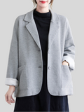 Women's Classical Notched Collar Cotton Blazers