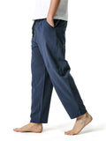 Men's Spring Autumn Lightweight Homewear Linen Pants