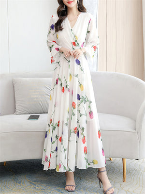 Chiffon French Style Elegant Ladies Dresses