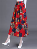 Cotton Linen High Waist Flower Bud Skirt