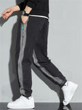 Casual Contrast Color Ankle Banded Pants