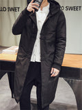 Korean Style Street Warm Hooded Long Coat