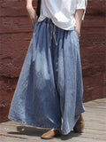 Light Blue Wide Leg Relaxed Women's Jeans