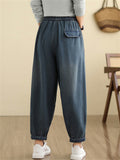 Women's Personalized Spliced Denim Pants