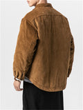 Men's Fashion Warm Corduroy Coat for Winter