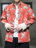 Casual Printed Faux Suede Tang Suit Jackets for Men