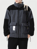 Male Newest Splice Lamb Cashmere Cozy Cotton Coats