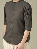 Cissot Casual Button Up Cotton Linen Shirts