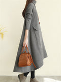 Women's Elegant High Necked Long Sleeve Winter Dress