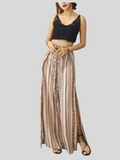 Stripe Relaxed High Waist Long Pants For Women