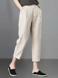 Linen Thin Loose Cropped Pants