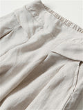 Cozy High Waist Casual Wide Leg Linen Pants for Women