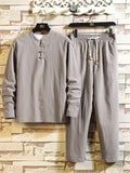 Vintage Comfy Cotton Linen Sets for Men