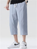 Cotton Linen Fashion Simple Straight Leg Men's Pants