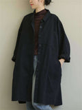 Vintage Solid Multipurpose Women's Long Coats