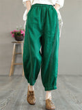 Ethnic Baggy Loose Summer Cotton Linen Pants for Women