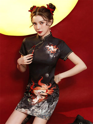 Stylish Slim fit Modern Qipao Dress