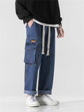 Fashion Multiple Pockets Straight-leg Jeans