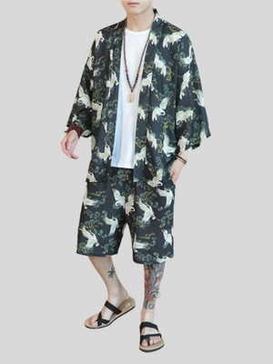 Printed Chiffon Summer Trendy Relaxed Men's Outfits