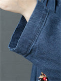 Solid Color 3/4 Sleeve Comfy Denim Dresses