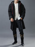 Men's Asian Inspired Warm Hooded Long Coats For Winter