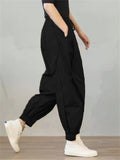 Fashionable Cozy Lace-up Waist Cargo Pants for Women