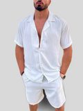 Men's Beach Linen Sets for Summer