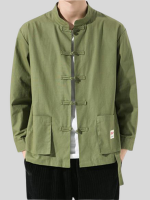 Mens Chinese Style Handsome Washed Jackets