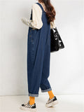 Stylish Casual Slim Denim Dungarees for Young