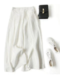 Cozy High Waist Casual Wide Leg Linen Pants for Women