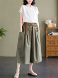 Relaxed Casual Cropped Ladies Pants On Sale