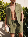 Men's Comfy Summer Linen Sets for Beaches