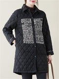 Black Winter Patchwork Single Button Chic Cozy Female Jackets