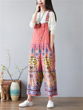 Women's Cute Floral Denim Jumpsuit