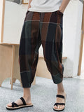 Casual Loose Grid Pants For Men