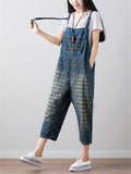 Loose Adjustable Printed Jumpsuits With Pocket