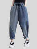 New Female Striped Loose Baggy Jeans