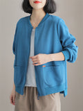 Women's Korean Style Zip Up Baseball Jackets