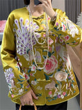 Vintage Luxury Peacock Peony Embroidery Jacket for Women