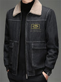 Casual Cool Lapel Winter Denim Large Size Middle Aged Coats
